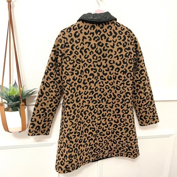 Kate Spade Wool Leopard Black Reversible Quilted Jacket  Size XS - Picture 5 of 5